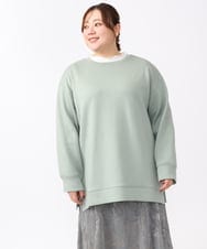 OLKAA25069 eur3(エウルキューブ) 【大きいサイズ】ダンボールプルオーバー ライトグリーン(30)