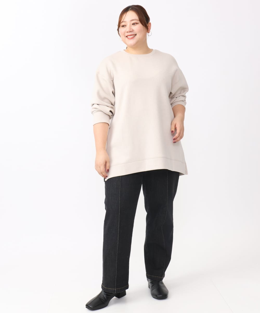 OLKAA25069 eur3(エウルキューブ) 【大きいサイズ】ダンボールプルオーバー グレージュ(89)