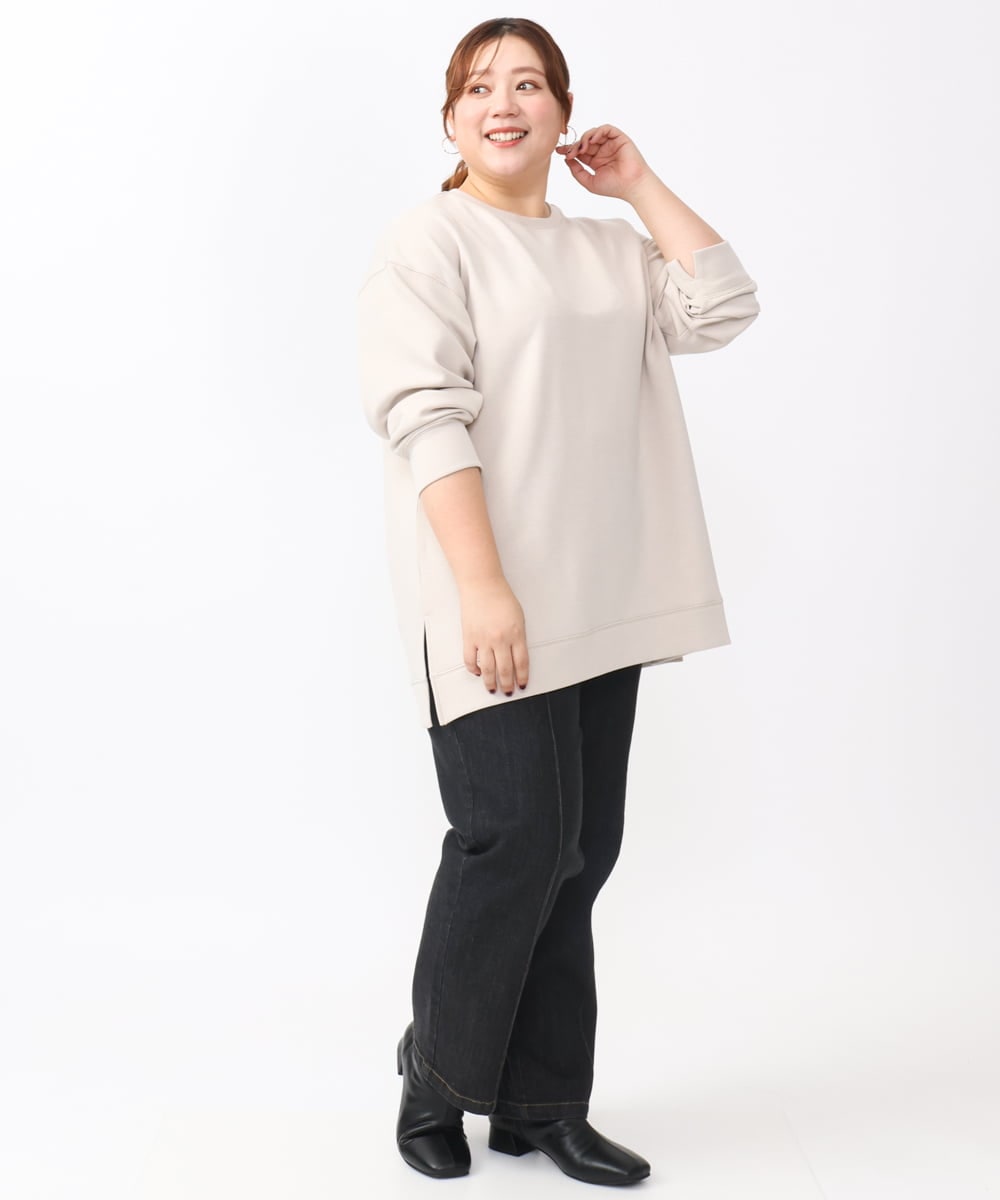 OLKAA25069 eur3(エウルキューブ) 【大きいサイズ】ダンボールプルオーバー グレージュ(89)