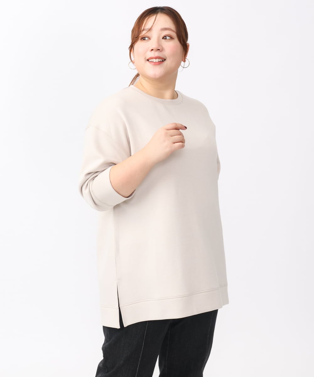 OLKAA25069 eur3(エウルキューブ) 【大きいサイズ】ダンボールプルオーバー グレージュ(89)