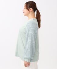 OLKAA26089 eur3(エウルキューブ) 【大きいサイズ】コンビデザイントップス ライトグリーン(30)
