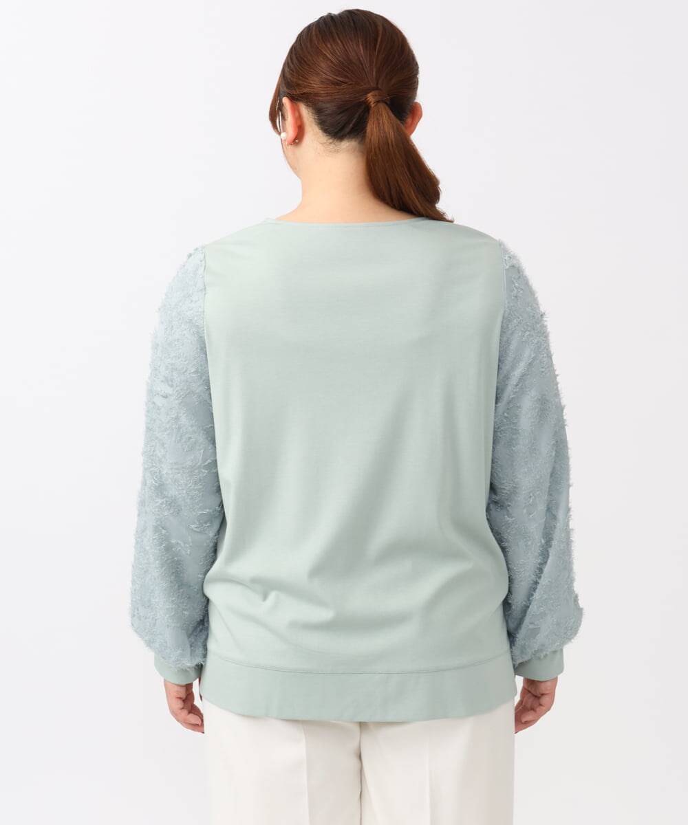 OLKAA26089 eur3(エウルキューブ) 【大きいサイズ】コンビデザイントップス ライトグリーン(30)