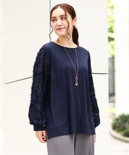 OLKAA26089 eur3(エウルキューブ) 【大きいサイズ】コンビデザイントップス ネイビー(57)
