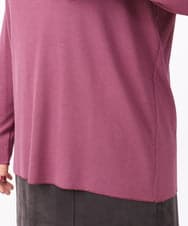 OLKAA27069 eur3(エウルキューブ) 【大きいサイズ】リブジャージー袖ボタンカットソー ワイン(77)