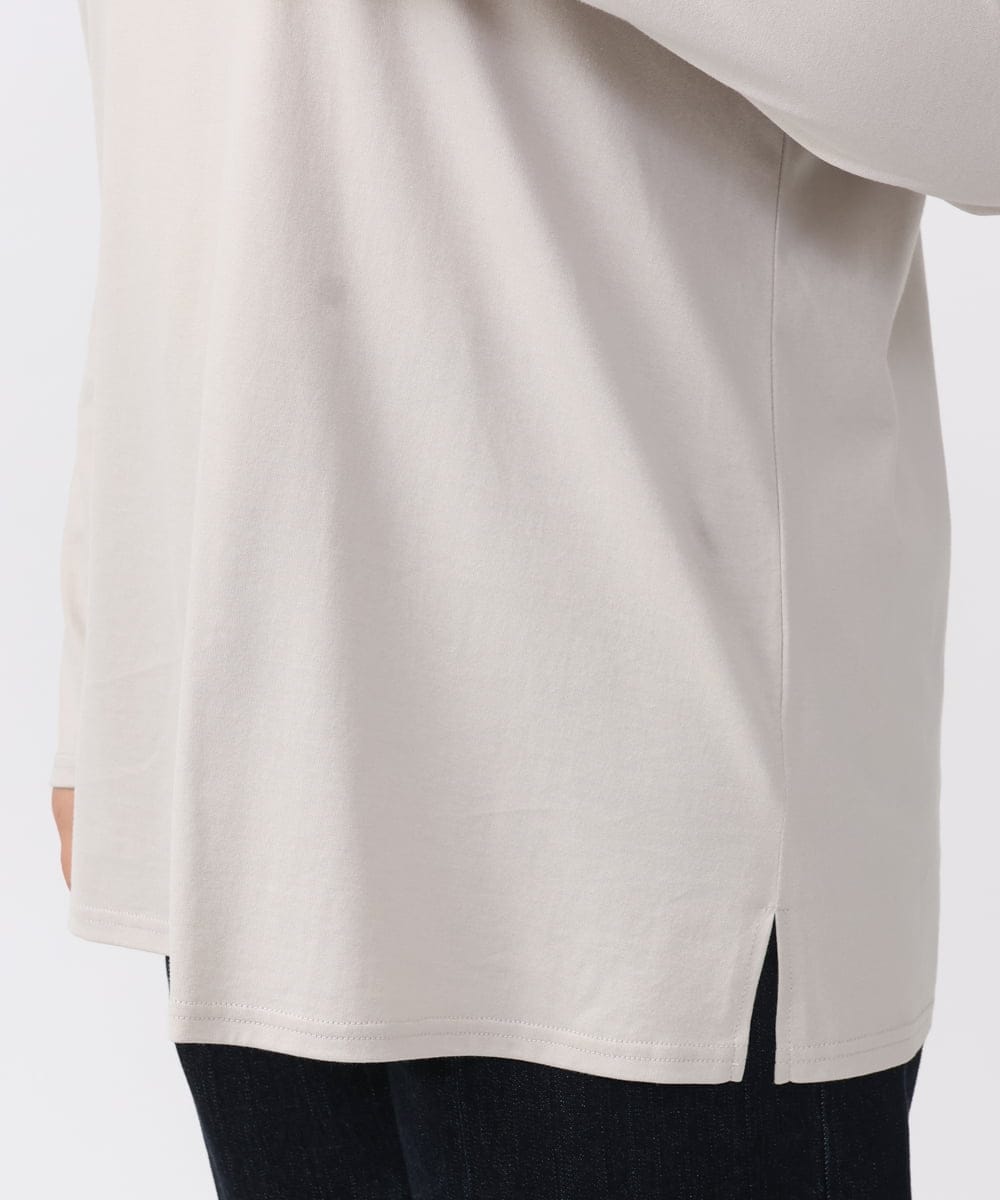 OLKAA28059 eur3(エウルキューブ) 【大きいサイズ】コットンロゴ長袖Tシャツ グレージュ(89)