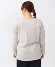 OLKAA28059 eur3(エウルキューブ) 【大きいサイズ】コットンロゴ長袖Tシャツ グレージュ(89)