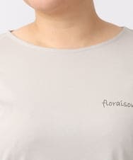 OLKAA28059 eur3(エウルキューブ) 【大きいサイズ】コットンロゴ長袖Tシャツ グレージュ(89)
