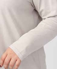 OLKAA28059 eur3(エウルキューブ) 【大きいサイズ】コットンロゴ長袖Tシャツ グレージュ(89)