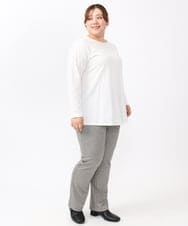 OLKAA28059 eur3(エウルキューブ) 【大きいサイズ】コットンロゴ長袖Tシャツ ホワイト(90)