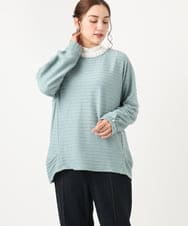OLKAA29079 eur3(エウルキューブ) 【大きいサイズ】ケーブルジャカードカットソー グリーン(35)