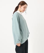 OLKAA29079 eur3(エウルキューブ) 【大きいサイズ】ケーブルジャカードカットソー グリーン(35)