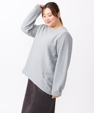 OLKAA29079 eur3(エウルキューブ) 【大きいサイズ】ケーブルジャカードカットソー グレー(92)
