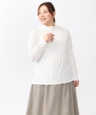 OLKAA30049 eur3(エウルキューブ) 【大きいサイズ】ハイネックカットソー ホワイト(90)