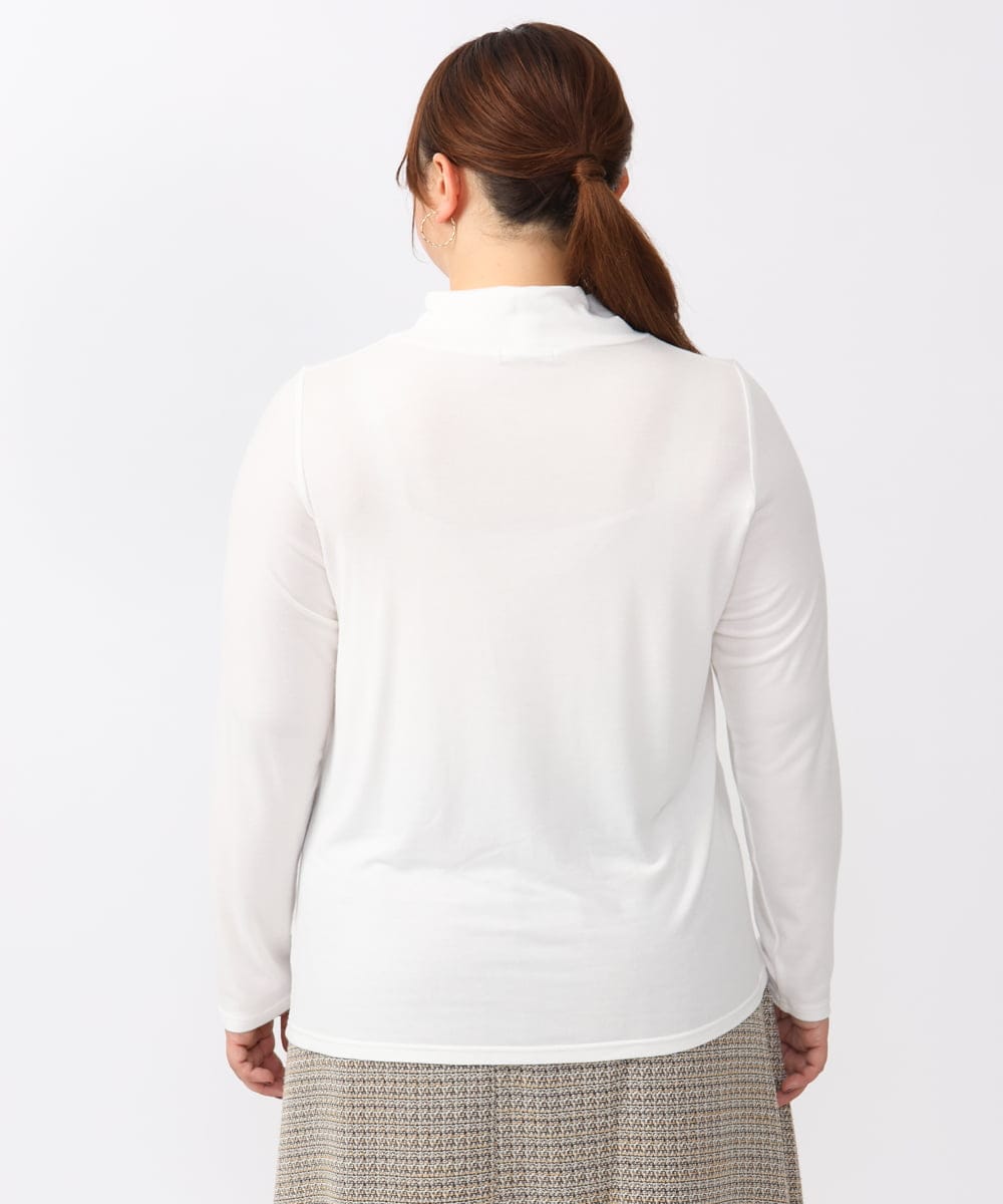 OLKAA30049 eur3(エウルキューブ) 【大きいサイズ】ハイネックカットソー ホワイト(90)