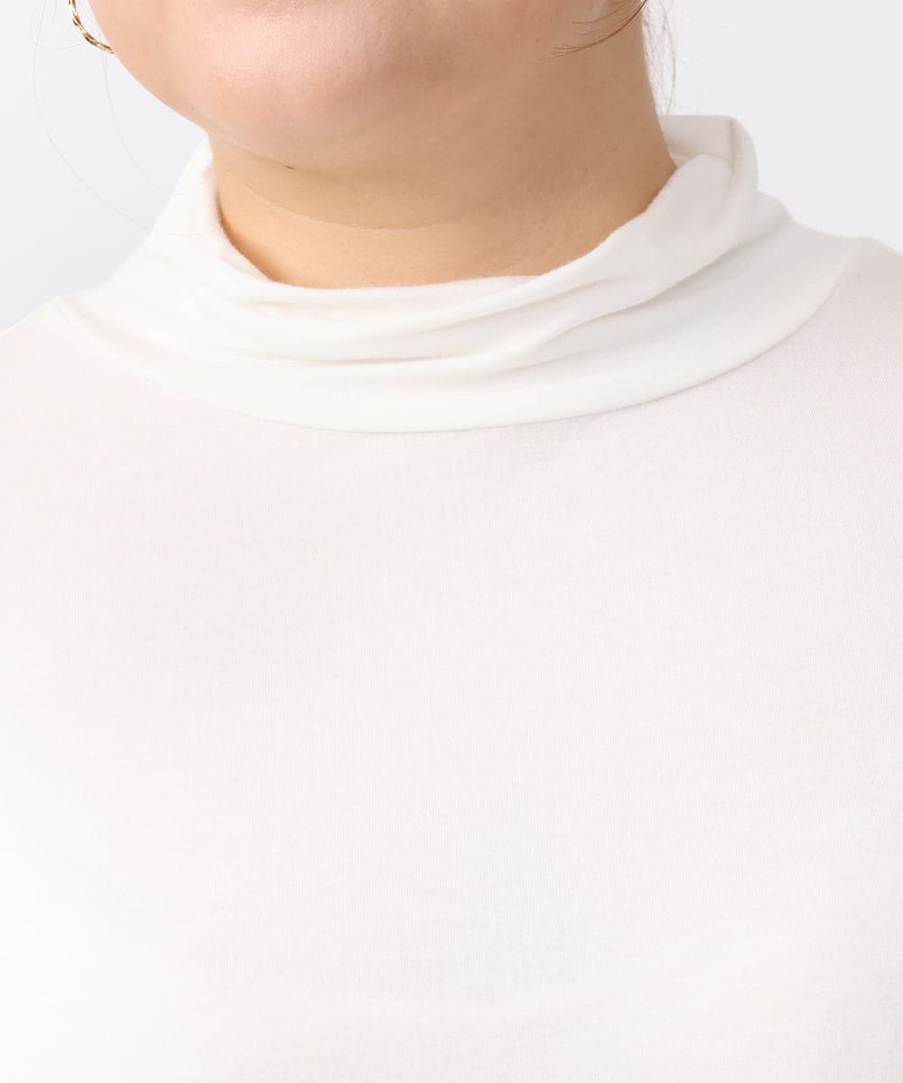 OLKAA30049 eur3(エウルキューブ) 【大きいサイズ】ハイネックカットソー ホワイト(90)