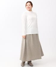 OLKAA30049 eur3(エウルキューブ) 【大きいサイズ】ハイネックカットソー ホワイト(90)