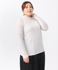 OLKAA30049 eur3(エウルキューブ) 【大きいサイズ】ハイネックカットソー ライトグレー(91)
