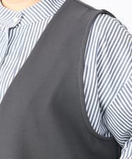 OLKAA35099 eur3(エウルキューブ) 【大きいサイズ/soso×eur3】Vネックベスト グレー(92)