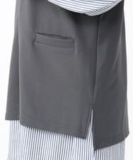 OLKAA35099 eur3(エウルキューブ) 【大きいサイズ/soso×eur3】Vネックベスト グレー(92)
