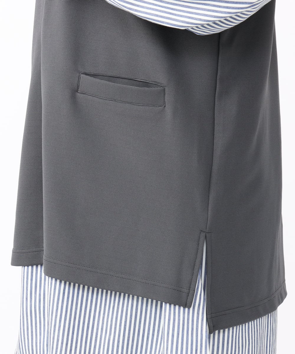 OLKAA35099 eur3(エウルキューブ) 【大きいサイズ/soso×eur3】Vネックベスト グレー(92)