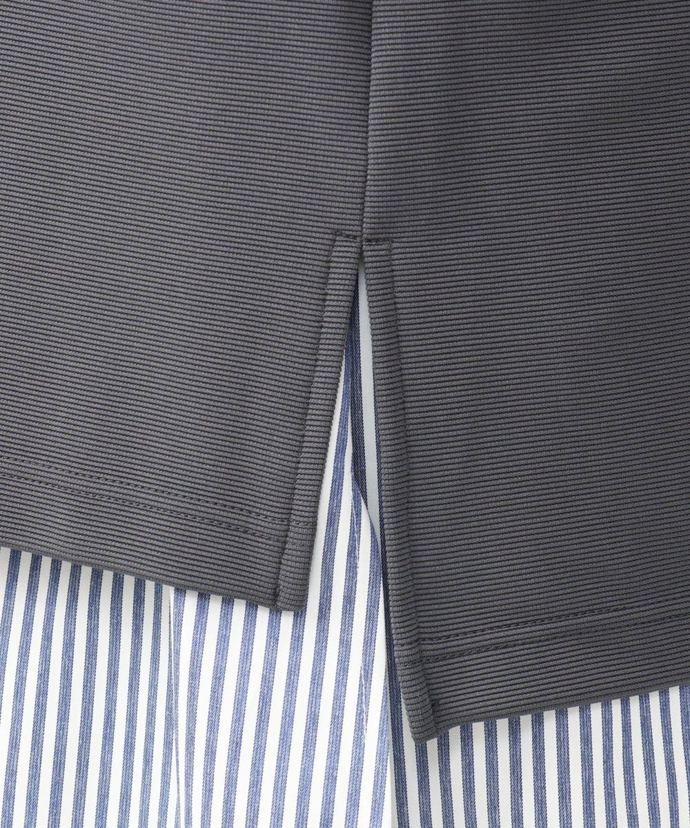 OLKAA35099 eur3(エウルキューブ) 【大きいサイズ/soso×eur3】Vネックベスト グレー(92)