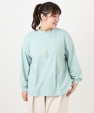 OLKAD06079 eur3(エウルキューブ) 【WEB先行販売】【大きいサイズ】なめらかフリースプチハイネック ライトグリーン(30)