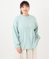 OLKAD06079 eur3(エウルキューブ) 【WEB先行販売】【大きいサイズ】なめらかフリースプチハイネック ライトグリーン(30)