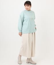 OLKAD06079 eur3(エウルキューブ) 【WEB先行販売】【大きいサイズ】なめらかフリースプチハイネック ライトグリーン(30)
