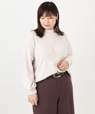 OLKAD06079 eur3(エウルキューブ) 【WEB先行販売】【大きいサイズ】なめらかフリースプチハイネック ホワイト(90)