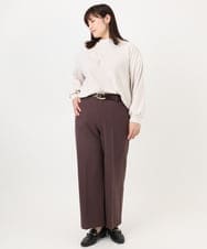 OLKAD06079 eur3(エウルキューブ) 【WEB先行販売】【大きいサイズ】なめらかフリースプチハイネック ホワイト(90)