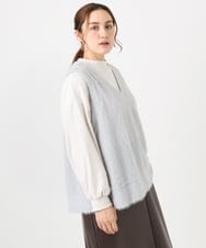 OLKAD06079 eur3(エウルキューブ) 【大きいサイズ】なめらかフリースプチハイネック ホワイト(90)