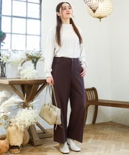 OLKAD06079 eur3(エウルキューブ) 【WEB先行販売】【大きいサイズ】なめらかフリースプチハイネック ホワイト(90)