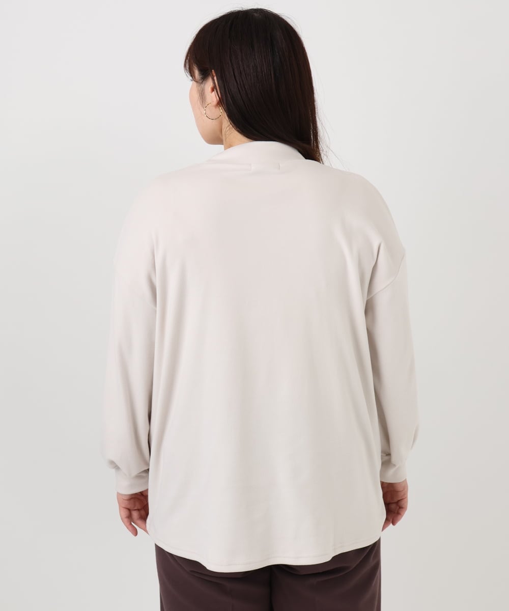 OLKAD06079 eur3(エウルキューブ) 【WEB先行販売】【大きいサイズ】なめらかフリースプチハイネック ホワイト(90)