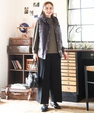 OLKAD06079 eur3(エウルキューブ) 【WEB先行販売】【大きいサイズ】なめらかフリースプチハイネック ダークグレー(93)