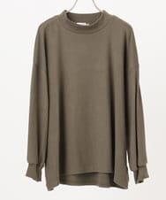 OLKAD06079 eur3(エウルキューブ) 【WEB先行販売】【大きいサイズ】なめらかフリースプチハイネック ダークグレー(93)