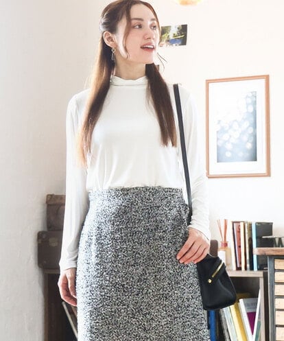 OLKAD09049  【WEB先行販売】【大きいサイズ】ハイネック長袖カットソー