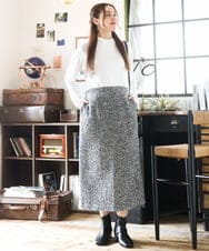 OLKAD09049 eur3(エウルキューブ) 【WEB先行販売】【大きいサイズ】ハイネック長袖カットソー ホワイト(90)