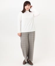 OLKAD09049 eur3(エウルキューブ) 【WEB先行販売】【大きいサイズ】ハイネック長袖カットソー ホワイト(90)