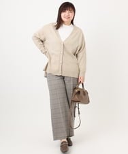 OLKAD09049 eur3(エウルキューブ) 【WEB先行販売】【大きいサイズ】ハイネック長袖カットソー ホワイト(90)