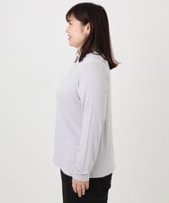 OLKAD09049 eur3(エウルキューブ) 【WEB先行販売】【大きいサイズ】ハイネック長袖カットソー ライトグレー(91)