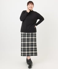 OLKAD09049 eur3(エウルキューブ) 【WEB先行販売】【大きいサイズ】ハイネック長袖カットソー ブラック(94)