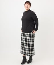 OLKAD09049 eur3(エウルキューブ) 【WEB先行販売】【大きいサイズ】ハイネック長袖カットソー ブラック(94)