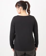 OLKAD17049 eur3(エウルキューブ) 【WEB先行販売】【大きいサイズ】Uネック長袖カットソー ブラック(94)