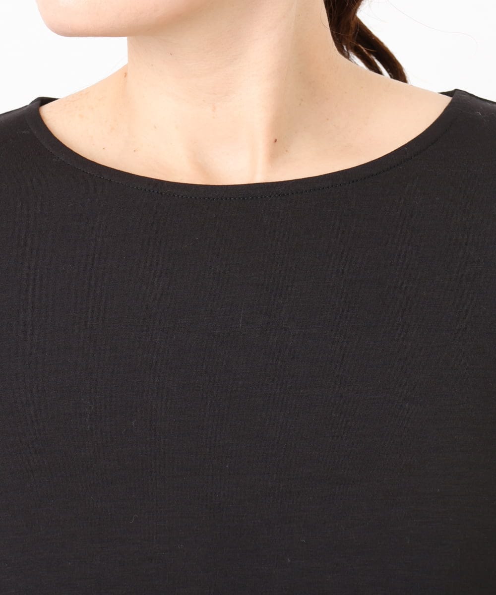 OLKAD17049 eur3(エウルキューブ) 【WEB先行販売】【大きいサイズ】Uネック長袖カットソー ブラック(94)