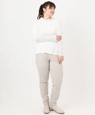 OLKAD18049 eur3(エウルキューブ) 【WEB先行販売】【大きいサイズ】ハイネックレースカットソー ホワイト(90)