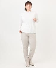 OLKAD18049 eur3(エウルキューブ) 【WEB先行販売】【大きいサイズ】ハイネックレースカットソー ホワイト(90)