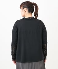 OLKAD18049 eur3(エウルキューブ) 【WEB先行販売】【大きいサイズ】ハイネックレースカットソー ブラック(94)