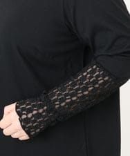 OLKAD18049 eur3(エウルキューブ) 【WEB先行販売】【大きいサイズ】ハイネックレースカットソー ブラック(94)