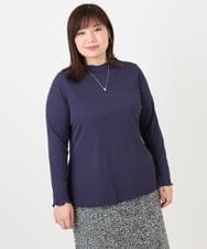 OLKAD20059 eur3(エウルキューブ) 【大きいサイズ】メローリブカットソ ネイビー(57)