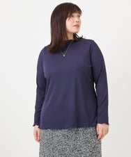 OLKAD20059 eur3(エウルキューブ) 【大きいサイズ】メローリブカットソ ネイビー(57)